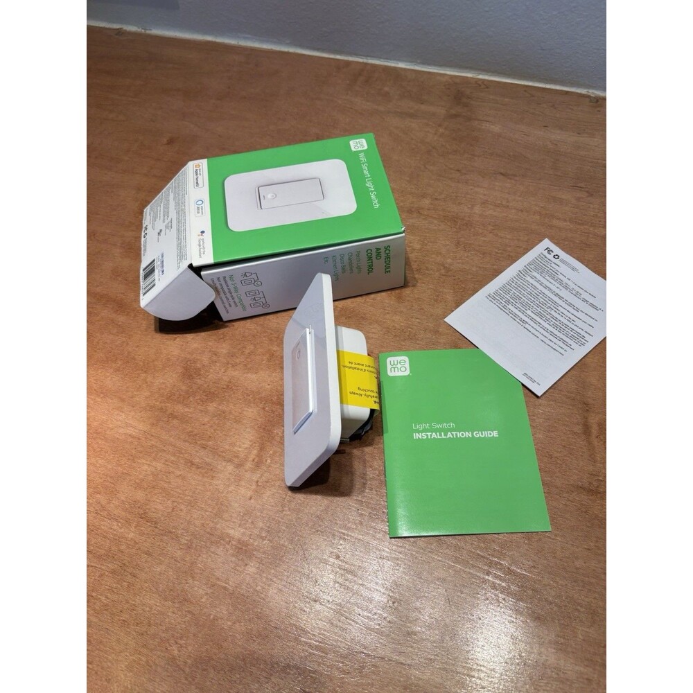 WeMo Wi-Fi Smart Light Switch Dimmer WLS040 Alexa Google Assistant Apple Belkin